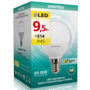 Лампа светодиодная SMARTBUY P45-9.5W/3000/E14 (10)