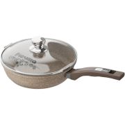 МЕЧТА с24806 Гранит brown 24см несъемная ручка стеклянная крышка