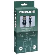 Кабель CARLINE CAB02121 USB-Lightning 2.1А 1 метр тканевая оплетка