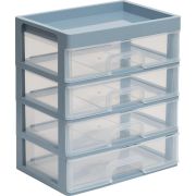 VIOLET для мелочей 4 ящика (серо-синий/прозрачный) 340449