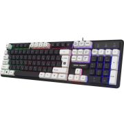 Проводная игровая клавиатура DEFENDER (45077) Dark Knight GK-077 RU,черн-бел