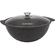 Казан КУКМОР кмт47а а/пр литой 4,5л д/плова стекл/кр Темный мрамор