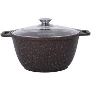 Кастрюля КУКМОР кмк22а а/пр литая 2,0л стекл/кр Кофейный мрамор