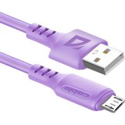 DEFENDER (87108VIO) USB кабель F207 Micro 1м,2.4А,силикон