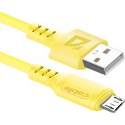 DEFENDER (87108YEL) USB кабель F207 Micro 1м,2.4А,силикон