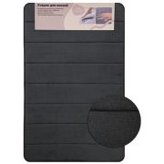 САНАКС 00433 Коврик в ванную ПАМЯТЬ с эффектом восстановления одинарный серый 50 х 80 см