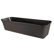 Балконный ящик VIOLET «Ротанг» 63см с дренажем (венге) 3560005