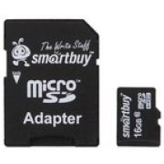 Карта памяти SMARTBUY (SB16GBSDCL10-01LE) MicroSDHC16GB Class10 LE + адаптер