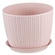 Кашпо ВЯЗАНИЕ D155мм с подставкой 1,9л Чайная роза М 3120