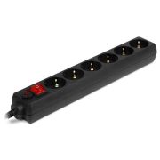 SVEN OPTIMA 1,8 м (6 розеток с защитными шторками, черный, цветная коробка)