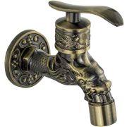 САНАКС 92551 Кран водоразборный на 1/2'', 10 см от стены, металлокерамика, с аэратором, цвет БРОНЗА