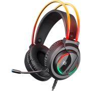 Гарнитура DEFENDER (64555) Flame черный, RGB, провод 2 м