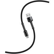 SMARTBUY (iK-12-S26b) S26 MicroUSB черный.,3 А,QC,нейл.,1м