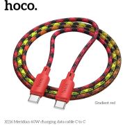 HOCO (6942007650847) X116aa USB 3.0A 60W для Type-C Type-C 1м , Gradient Red