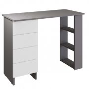МЕБЕЛЬ-КОМПЛЕКС ЛАЙТ Стол письменный 4Я Серый шифер/Белый