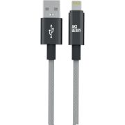 AKSBERRY (6900295490019) X163 Nylon silk USB-A ? Lightning, серый
