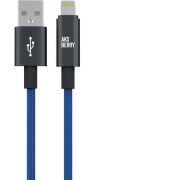 AKSBERRY (6900295520013) X163 Nylon silk USB-A ? Lightning, синий