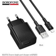 BOROFONE (6941991122576) BAS71Ai 1USB 2.1A для Lightning 8-pin Black