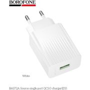 BOROFONE (6941991122644) BAS72A 1USB 3.0A QC3.0 18W White