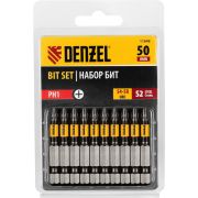 Набор бит DENZEL PH1х50, сталь S2, круглый профиль, 10 шт. 11648