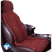 Накидка на сидение NOVA BRIGHT массажная с подголовником (деревянная, покрытая темным лаком) (128х45