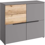 МЕБЕЛЬ-КОМПЛЕКС ЙОРК Комод комбинированный Серый шифер/Дуб Делано