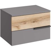 МЕБЕЛЬ-КОМПЛЕКС ЙОРК Тумба прикроватная Серый шифер/Дуб Делано