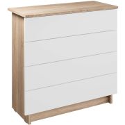 МЕБЕЛЬ-КОМПЛЕКС ЛАЙТ Комод 4Я Дуб сонома/Белый