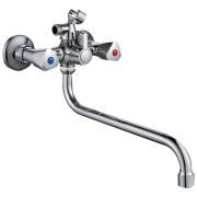 GOTA ROCIO G096710-GOTA Ronda смеситель д/ванны с 2-мя рукоятками с изливом S-30см. перекл.душа
