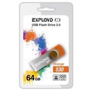 Флеш диск EXPLOYD 64GB 530 оранжевый