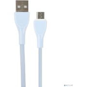 PERFEO (U4022) ULTRA SOFT USB A вилка - Micro USB вилка, 2.4A, голубой, силикон, длина 1 м