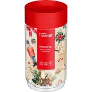 HOMVER Емкость для сыпучих продуктов 1л (красный) 223138106/03