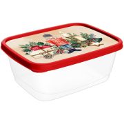 HOMVER Контейнер для продуктов прямоугольный 0,5л с декором 