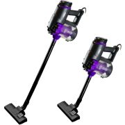 Пылесос GINZZU VS115 вертикальный черно/фиолетовый