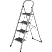 СИБРТЕХ Стремянка стальная, 4 широкие ступени 20х30 см с полимерным покрытием 97728