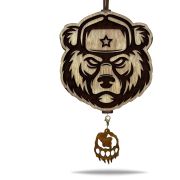 AROMA BAR подвеска ?Медведь в шапке? в крафтовой упаковке с мини-брелоком в коричнево-белом цвете 49342