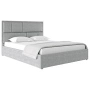 НК-МЕБЕЛЬ MADISON new кровать 1600х2000 Велюр Светло-серый 72307367 (2 кор.)