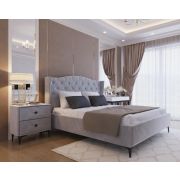 НК-МЕБЕЛЬ TANGO кровать 1600х2000 Велюр Светло-серый 72307344 (2 кор.)