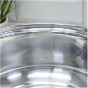 БЕЗ ТМ Кастрюля Promo, объем 3.6 л, из нержавеющей стали с крышкой из жаропрочного стекла (104616)