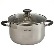 WEBBER BE-375/2 Кастрюля из нерж стали со стеклянной крышкой (d=24; 6,0 л) (4)