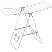 РЫЖИЙ КОТ Сушилка для белья напольная двухуровневая CD-03, с держателями для обуви, 133*50*92 см (109603)