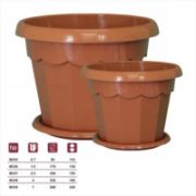 Горшок «Гармония» 20 см 2.5л. с поддоном (корич.) /то/ М1575