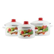 Набор «Дача» белый-2-3194/4 (кастрюли цил.  2л,3л,4л)