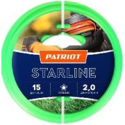 Леска для триммера PATRIOT 805201056 D 2,0 мм L 15 м (звезда, зеленая)