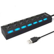 USB-хаб SMARTBUY (SBHA-7207-B) USB 2.0 хаб + выкл., 7 портов, черный