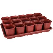 Набор д/рассады с поддоном (15 горш.) 410*235*90 /то/ М1007