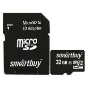 Карта памяти SMARTBUY (SB32GBSDCL10-01LE) MicroSDHC 32GB Class10 LE + адаптер