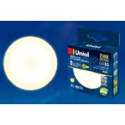 UNIEL (UL-00001672) LED-GX53-8W/WW/GX53/FR PLZ01WH матовая Теплый белый свет