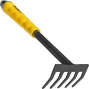 Грабли садовые Kolner KGT 02R длина 29*8.5см, металл+ пластиковая рукоятка