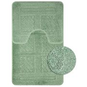 САНАКС 00285 CLASSIC UNI КВАДРАТЫ Коврик в ванную двойной ФИСТАШКОВЫЙ 55х90 +45х55 см 100% полиэстер